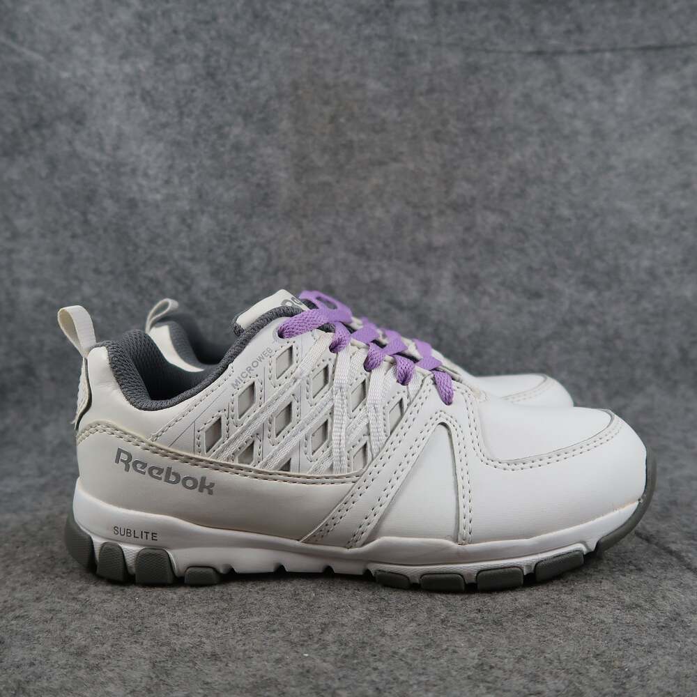 Reebok Shoes Womens 6 Sublite Athletic Work Sneaker Slip Resistant White Leather